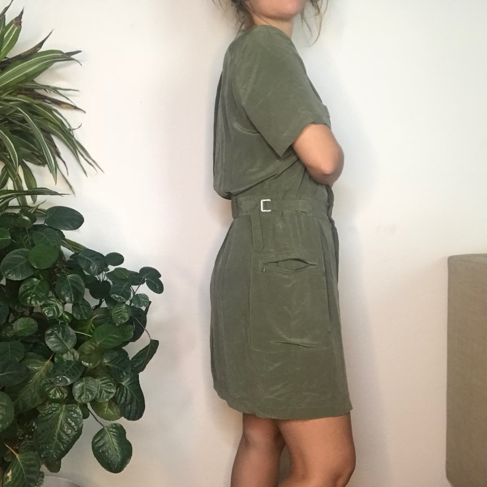 Equipment Green Silk Dress
